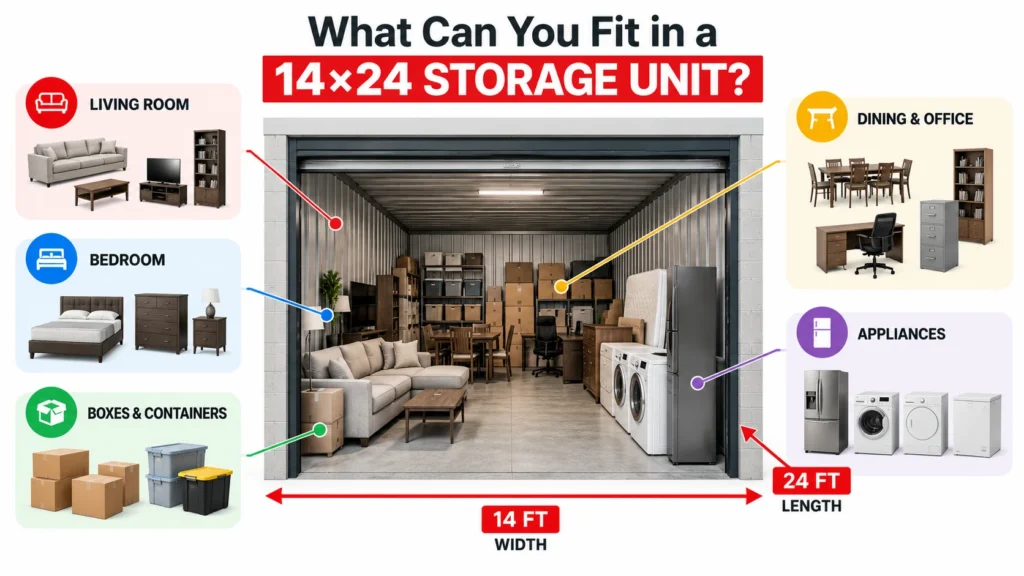 What Fits in a 14×24 Storage Unit